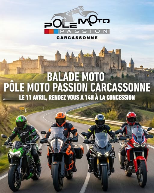  Balade moto avec Pôle Moto Passion et Honda Carcassonne 